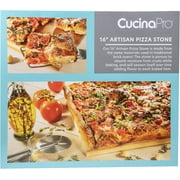 CucinaPro Pizza Stone for Oven, Grill, BBQ- Extra Thick 5/8 Cordierite Rectangular Baking Stone for Better Cooking- 16 x 14 Pan- Holds High Temp For Crispy Crust
