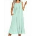 thumbnail image 3 of Ekouaer Women's Nightgowns Long Sleeveless Night gown with Pockets Soft Ladies Nightdress, 3 of 7