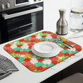 thumbnail image 3 of Pioneer Flower Floral Print Pattern Kitchen Dish Drying Mat 1 Pack, Ultra Absorbent Microfiber Drainer Mat, 16"x18", 3 of 6