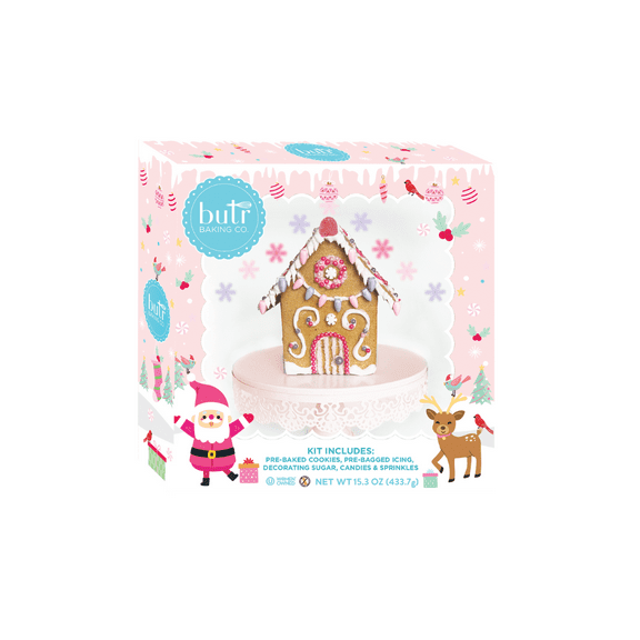 Butr Baking Co. Christmas Bliss Mini House Kit, 14.1 oz, Fully Baked