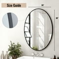 thumbnail image 6 of BEAUTYPEAK 26"x38" Oval Bathroom Mirror Wall Mirror,Black, 6 of 7