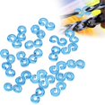 thumbnail image 2 of Set For Making Unique Items 500 Pieces/set Rainbow S Shaped Rubber Band DIY Jewelry Accessories With Elastic Buckle To Secure Jewelry, Blue, 2 of 8