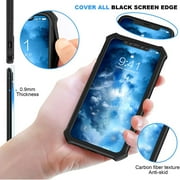 For TCL 50 XL 5G Full-Body Dual Layer Hybrid Case Slim, Drop-Proof TPU Hard PC, Durable Corner Front Bumper Protector Phone Case Cover Black