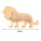 thumbnail image 3 of Alcancía de madera con forma de cerdito, contenedor para guardar dinero en efectivo, caja para ahorrar monedas, escultura decorativa León, 3 of 7
