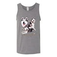 thumbnail image 2 of Wild Bobby, If It's Not an Alaskan Malamute It's Just a Dog Gift, Men Graphic Tank Top, Heather Grey, Small, 2 of 4