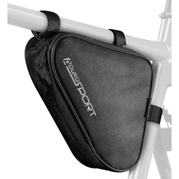Aduro Sport Saddle Frame Pouch Bicycle Frame Bag, 1.5L Capacity - Black