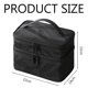 thumbnail image 5 of Bolsa de cosméticos de doble capa, fácil clasificación, bolsa de cosméticos de malla de gran capacidad con asa resistente para viajes, doble capa, color negro, 5 of 8