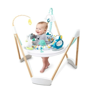 Exersaucer Woodland Wonder Baby Activity Center - 13  Colorful Activities with Full 360-Degree Spin and Enhanced Springs for Bouncing Fun