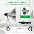 thumbnail image 2 of Simple Deluxe Clamp Lamp Light Socket with 8.5 Inch Aluminum Reflector(No Bulb Included), for Max 150 Watt Lamp with 18/2-Gauge 6 Feet Cord, 1-Pack, 2 of 7
