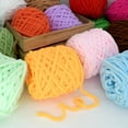 thumbnail image 4 of Minzimin 100g Chunky Chenille Yarn for Crocheting,Beige Fluffy Velvet Plush Yarn Thick Soft Chunky Chenille Yarn Baby Blanket Yarn for Crocheting Knitting Beginners, 4 of 6