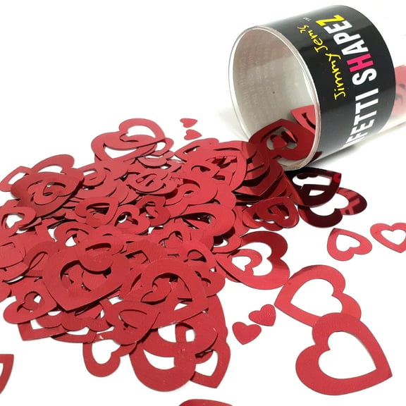 Confetti Heart Cut-Out LMS Red - Pouch (1/2 oz) - CCP9453