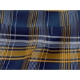 thumbnail image 4 of oneOone Viscose Jersey Dark Blue Fabric Madras Check Quilting Supplies Print Sewing Fabric By The Yard 60 Inch Wide, 4 of 5
