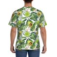 thumbnail image 3 of Vsdgher Watercolor Green Tropical Print Men's Dry Fit Mesh Athletic Shirts Moisture Wicking Tennis T-Shirt Tops, 3 of 9