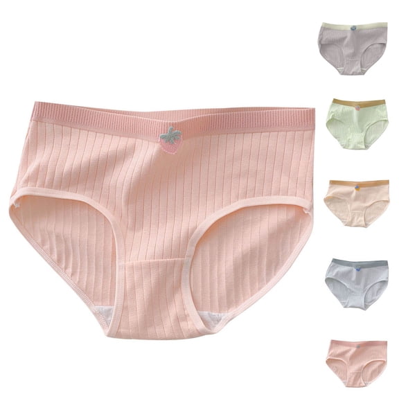 SROBPTY Kids Girls Briefs Underwear Solid Breathable Panties for 9-16 Years 3 Pack
