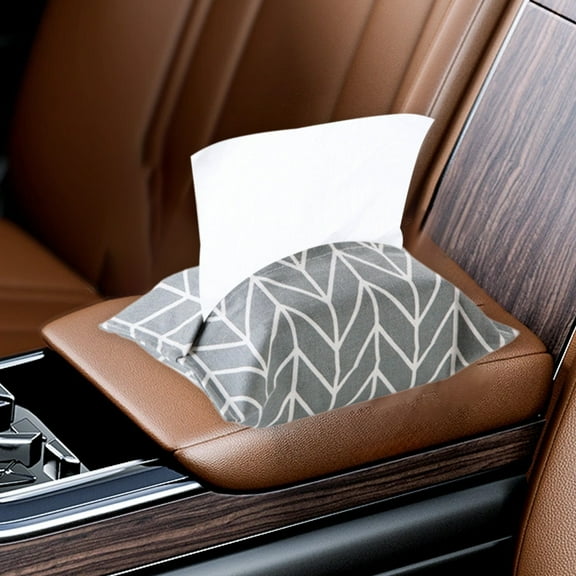 Simple Cotton And Linen Tissue Box Cover, Washable Cloth Tissue Storage Bag For Home Office Car Desk Bedroom Living Room Tissue Holder Organizer With Modern Minimalist Design