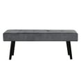 thumbnail image 5 of Kithkasa Modern Entryway Bench,Corduroy Seat for End of Bed,Gray, 5 of 8