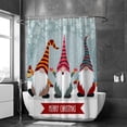 thumbnail image 2 of Coolnut Bath Shower Curtain Liners Christmas Cute Gnomes 60x72in Polyester Waterproof with 12 Curtain Hooks, 2 of 6