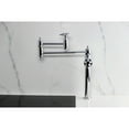 thumbnail image 3 of Kingston Brass KS3701RKX Webb Deck Mount Pot Filler Faucet with Knurled Handle, Polished Chrome, 3 of 7