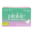 thumbnail image 1 of Toallas sanitarias Pinkie para preadolescentes y adolescentes, pequeñas, algodón orgánico, 18 unidades, 1 of 9