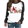 thumbnail image 2 of Qertyioot T-Shirt Graphique de la Saint-Valentin pour Femmes à Manches Longues, Blouse Imprimée Col Rond Tunique Décontractée, 2 of 3