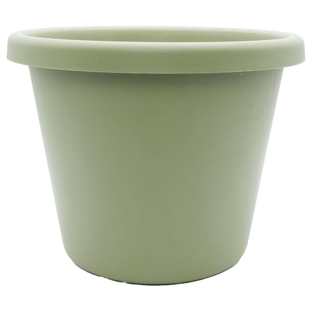 The HC Companies 15.5 Inch Round Classic Planter, Plastic Plant Pot, Seafoam