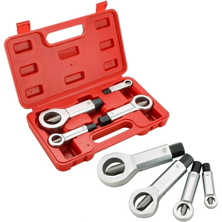 

4PCS Professional Nut Splitter Set | Heavy Duty Nut Splitter Breaker Cracker Remove Broken Damaged and Corroded Nuts with Ease 9-12mm 12-16mm 16-22mm 22-27mm