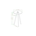 thumbnail image 2 of Pemberly Row 16" 3-Leg Glam Wood Side Table - English Oak / Black, 2 of 6