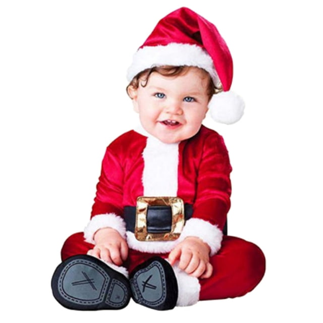 YOUSNH Clothes Set Santa Performance Christmas Tree Clothes Baby Garden Snow Man Shape Girls Outfit Sets red 4-5 Years