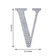 thumbnail image 3 of Efavormart 6" Letter V Silver Self-Adhesive Rhinestone Number Stickers for DIY Crafts, Handicraft Art, Graduation Cap Decorations Birthday Party, Wedding Alpha-Numeric stickers, 3 of 7