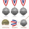 thumbnail image 3 of Bowling Games Silver Award Medals with Ribbons, Winner Medals Prizes for Competitions Sports Silver, 3 of 7