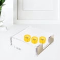thumbnail image 2 of Transparent Acrylic Note Box Pin Paper Clip Storage and Organization Notepad Holder Clear Memo Pads Office Supplies, 2 of 6