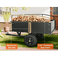 thumbnail image 2 of Heavy Duty Garden Wagon Cart On 4-Wheels, Steel Tow Behind Dump Cart,750 Lbs Garden Utility Carts with Removable Sides, 15 Cu.Ft. Utility Trailer for Lawn/Garden Mower, Tractor, ATV, UTV, 2 of 3