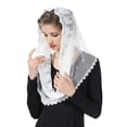 thumbnail image 4 of Una variedad de velo de encaje vintage para damas, bufanda de novia para bodas, chal blanco y negro, cubierta de Europa y Estados Unidos, 4 of 6