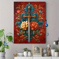 thumbnail image 4 of Sword Floral Decor Canvas Wall Art 15.75x11.81 Inches, 4 of 8