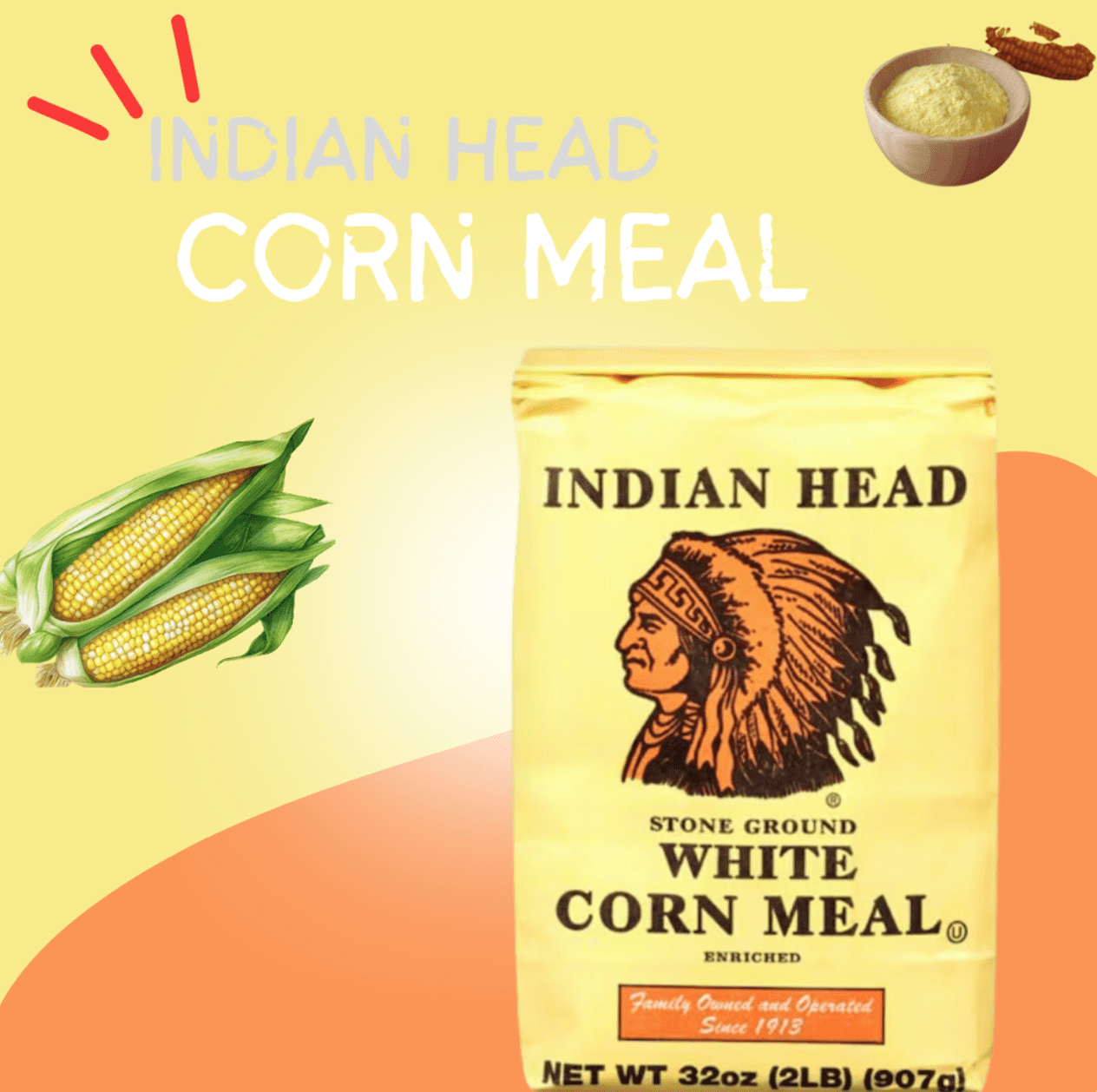(5 pack) Wilkins Rogers Indian Head Corn Meal, 32 oz
