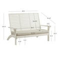 thumbnail image 4 of Linon Killick Slatted Back Acacia Wood Outdoor Bench with Cushions, Antique White/Beige, 4 of 4