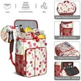 thumbnail image 3 of Sac à Dos Glacière à Imprimé de Cerises, Motif de Fruits Rouges Sucrés, Sac à Lunch Isolé et Étanche pour l'Été et le Pique-Nique, 3 of 6