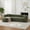 Green, variant on Leumius 109.4" Modern L-Shape Modular Sectional Sofa, Luxury Modern Curved Back Sofa with 2 Throw Pillows, Minimalist Boneless Cloud Couch Green