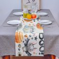 thumbnail image 3 of Chemin de Table 70 Pouces de Long pour Salle à Manger Halloween Lavable en Toile de Jute Lin Collection de Table pour Fête Dîner Vacances Citrouille Fantôme, 3 of 7