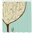 thumbnail image 3 of Ambesonne Cartoon Shower Curtain, Aqua Hand Drawn Tree, 69"Wx75"L, Multicolor, 3 of 3