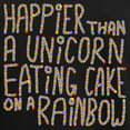 thumbnail image 3 of CafePress - Happier Than A Unicorn... Women's Dark Pajamas - Women's Short Sleeve Print T-Shirt and Pants Dark Cotton Pajama Set, 3 of 7