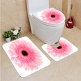 thumbnail image 1 of ABPHQTO Gerbera Deep Focus Sin polvo Sin polen Juego de alfombras de baño de 3 piezas Alfombra de baño Alfombra de contorno y tapa de inodoro, 1 of 2