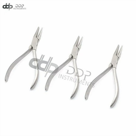 Lot Of 3 Pieces Wire Looping Pliers Concave And Round 3-Step Nose Tools
