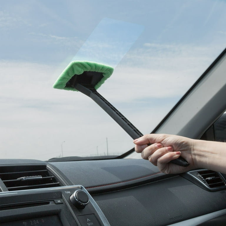 3 IN 1 Car Windshield Cleaning Wash Tool Inside Interior Auto Glass Wiper  With Extendable Long-Reach Handle Window Cleaner Brush - AliExpress