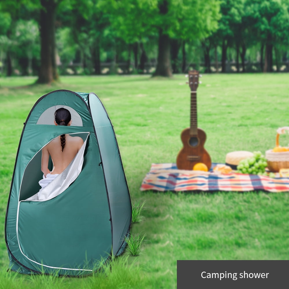 SalonMore Portable Camping Bathing Shower Toilet Changing Tent Green