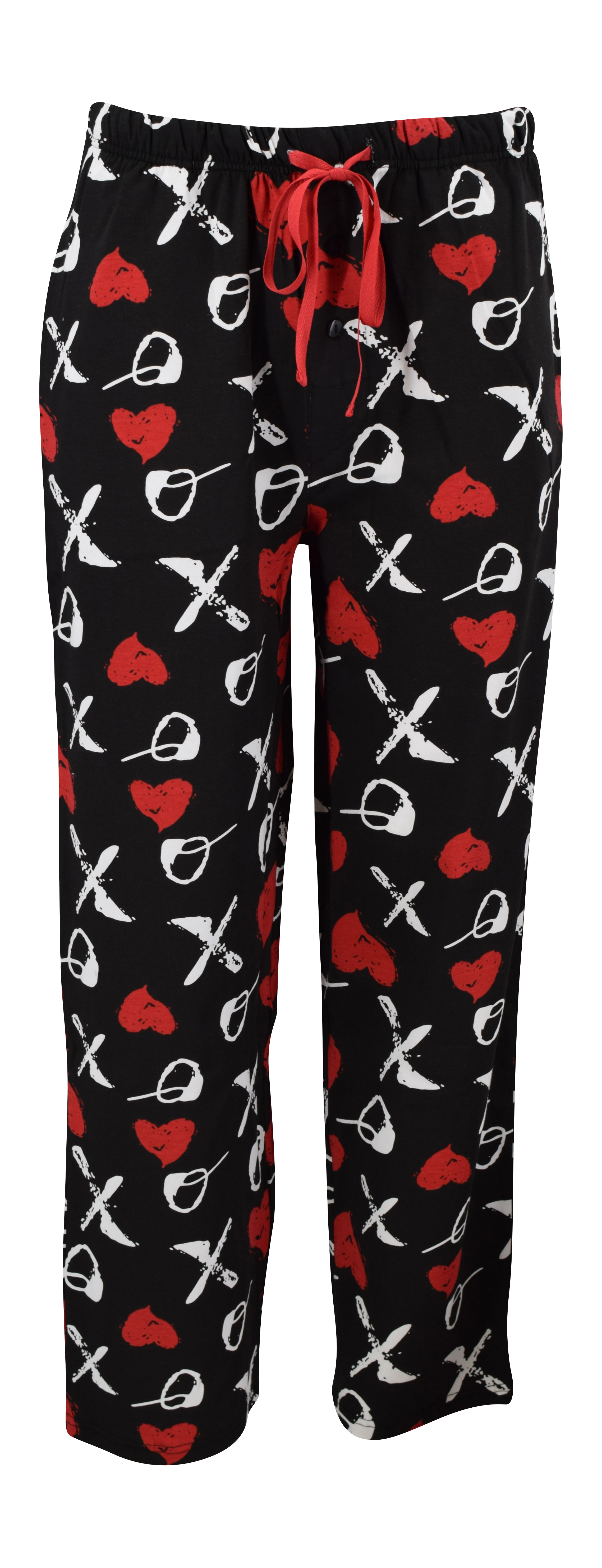 Valentine's Day XOX Mommy Daddy and Me Pajama Pants (Adult XL) Black