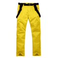thumbnail image 4 of dgysar Snow Pants for Women and Men Winter Windproof Insulated Ski Bib Overalls Solid Color Sleeveless Straps Jumpsuits with Pockets, Yellow L, 4 of 5
