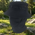 thumbnail image 2 of TFEOQRY Men's Cooling Balaclava Face Mask Boonie Hat Wide Brim Foldable UV Protection Fishing Outdoor Sun Hat, 2 of 5