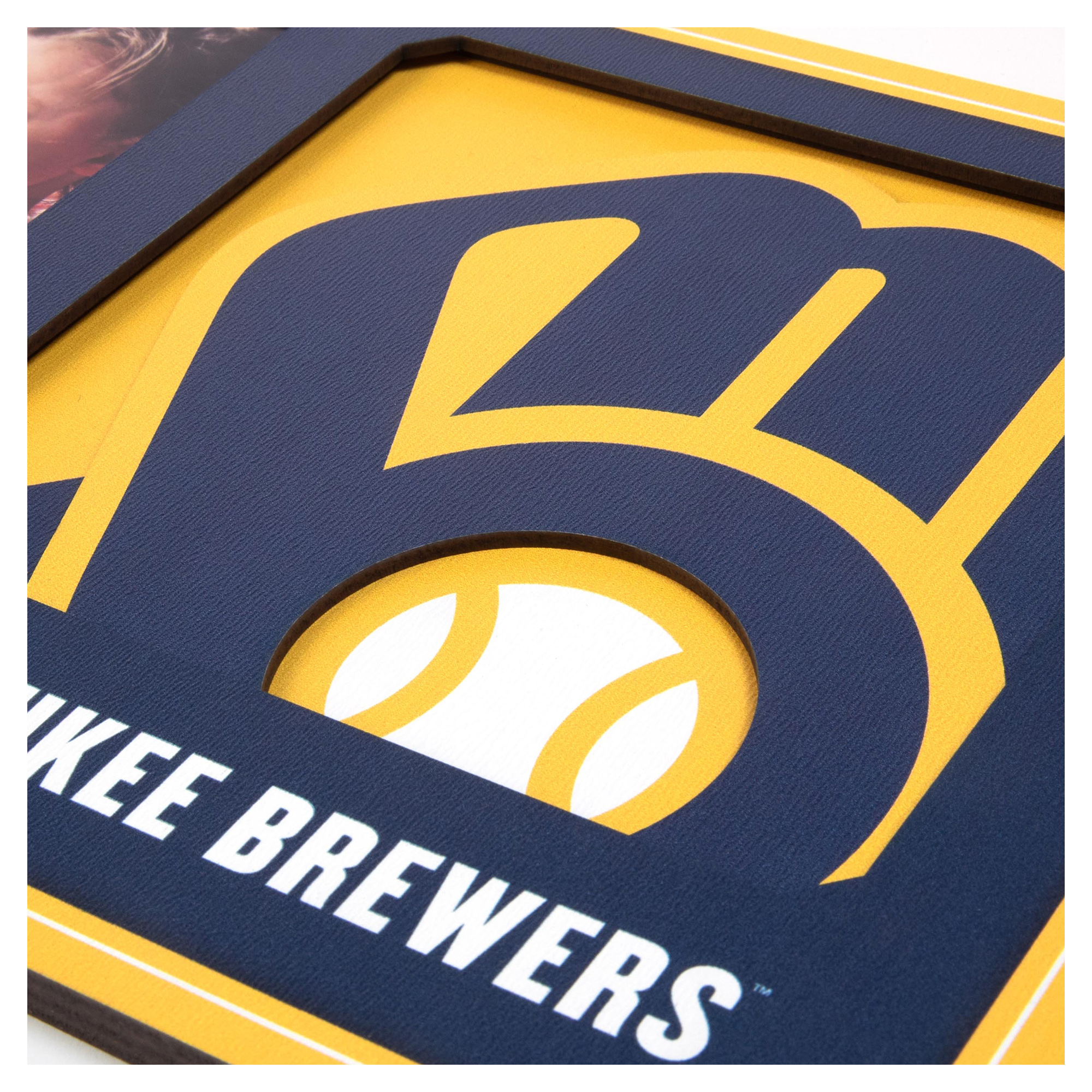 IDNA Milwaukee Brewers 3D Logo Series Picture Frame
