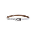 thumbnail image 3 of INSPIRE CHIC Women's Thin Hollow Out Single Pin Buckle Belt Width 3/4" White 37 1/2", 3 of 6